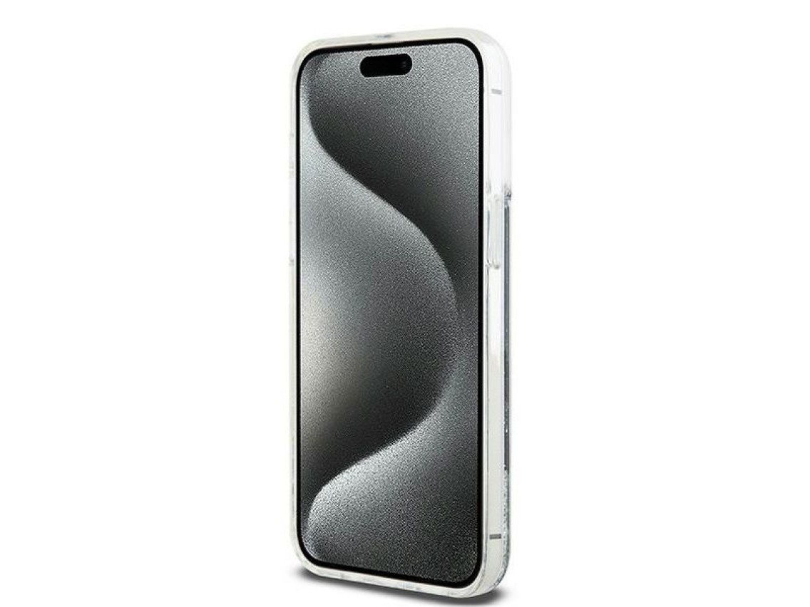 DKNY Liquid Glitter Big Logo iPhone 14 Pro Max Case - Black