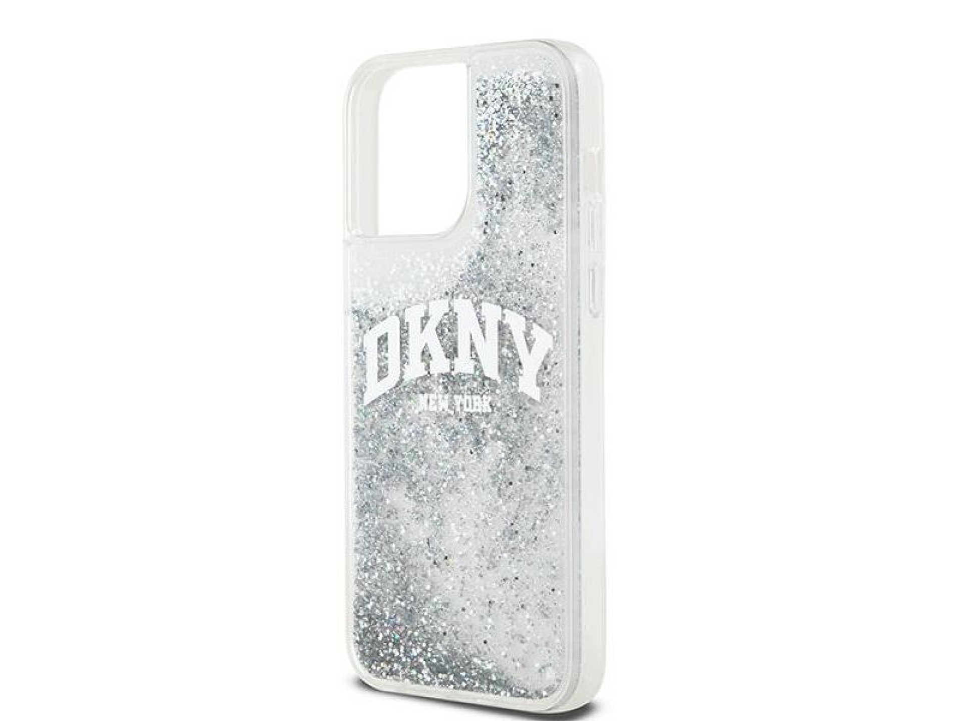 DKNY Liquid Glitter Big Logo case for iPhone 15 Pro - white
