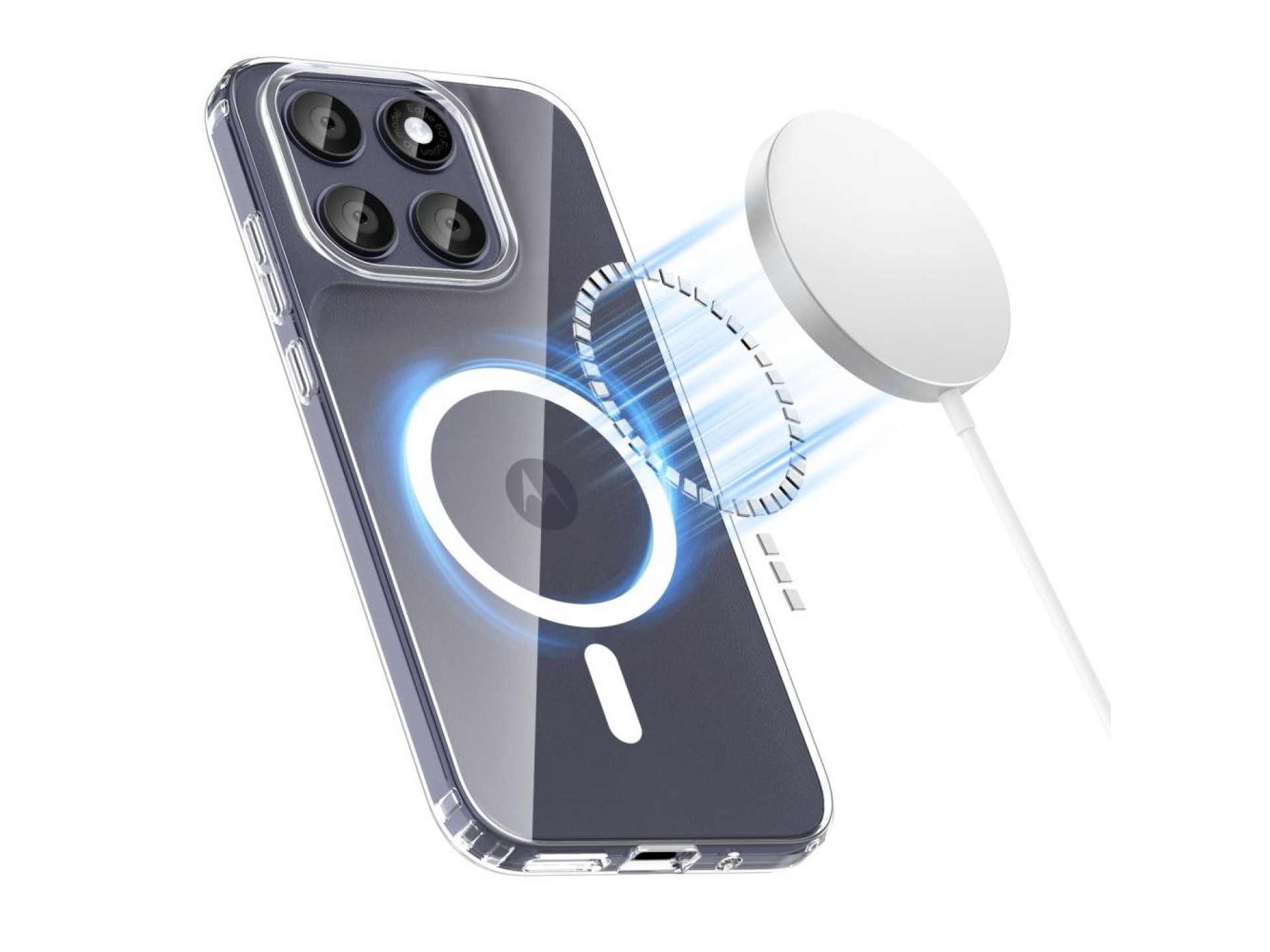 Capa Tech-Protect FlexAir Hybrid MagSafe para Motorola Moto G67 / G77 - Transparente