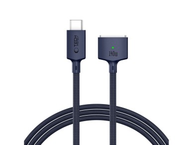Cabo Tech-Protect MMC01 Ultraboost USB-C / USB-C MagSafe 3 140W 200cm para MacBook - Azul Marinho