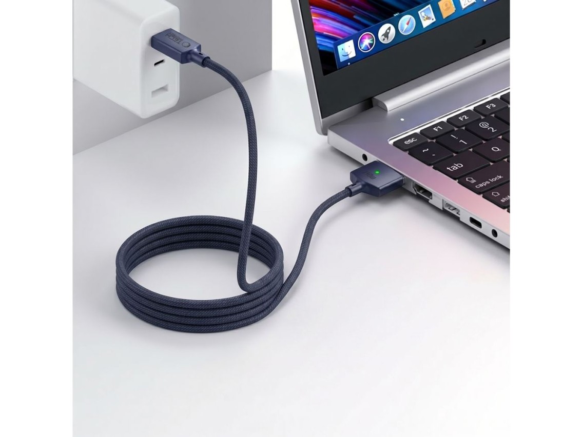 Tech-Protect MMC01 Ultraboost USB-C / USB-C MagSafe 3 140W 200cm Cable for MacBook - Navy Blue