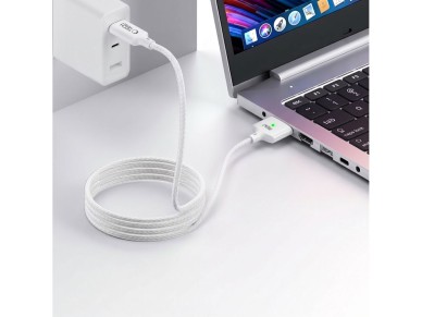 Cable Tech-Protect MMC01 Ultraboost USB-C / USB-C MagSafe 3 de 140 W y 200 cm para MacBook - Blanco Cable Tech-Protect MMC01 Ultraboost USB-C / USB-C MagSafe 3 de 140 W y 200 cm para MacBook - Blanco
