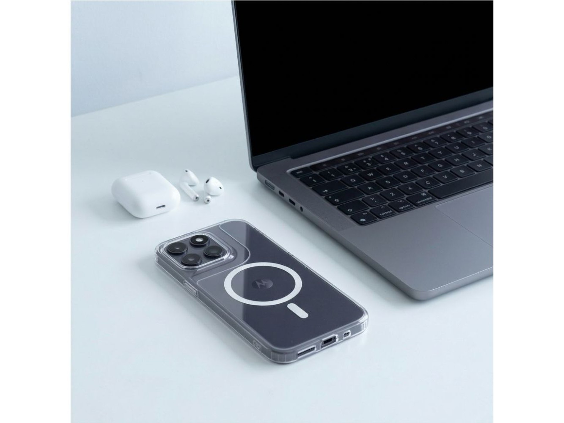 Capa Tech-Protect FlexAir Hybrid MagSafe para Motorola Moto G67 / G77 - Transparente