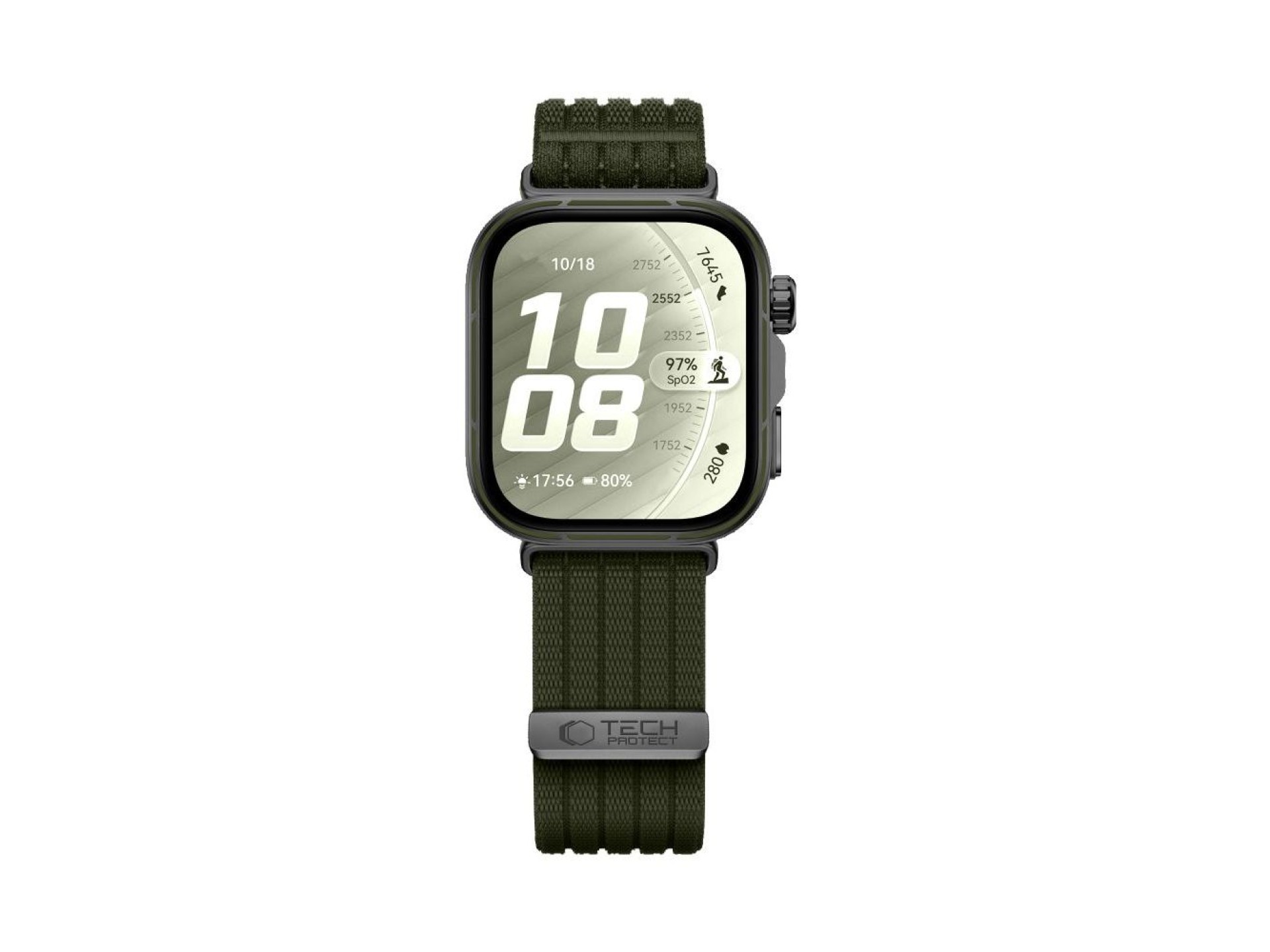 Correa de nailon Tech-Protect para Huawei Watch Fit 3 / 4 / 4 Pro / 5 / 5 Pro - Verde
