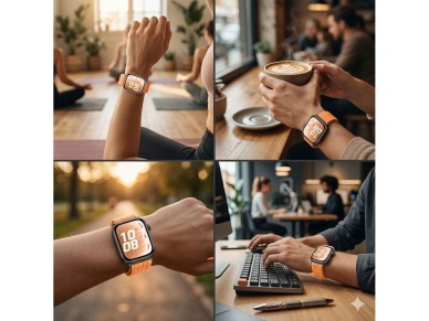 Pulseira de nylon Tech-Protect para Huawei Watch Fit 3 / 4 / 4 Pro / 5 / 5 Pro - Laranja