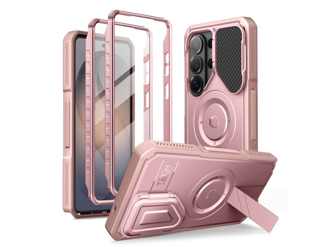 Capa Tech-Protect Kevlar MagSafe (2 unidades) para Samsung Galaxy S26 Ultra - Rosa