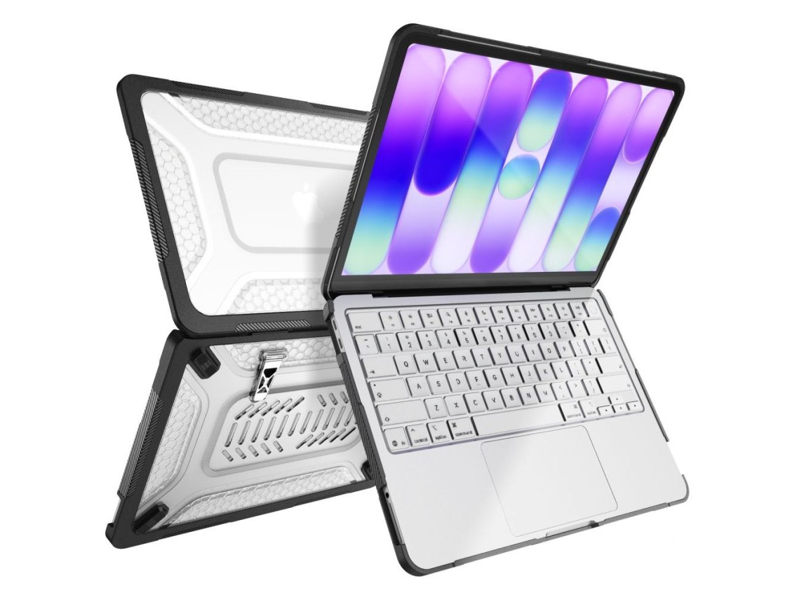 Capa Tech-Protect Kevlar Pro para MacBook Neo 13" 2026 - Preta e Transparente