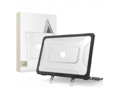 Tech-Protect Kevlar Pro Case for MacBook Neo 13" 2026 - Black and Clear