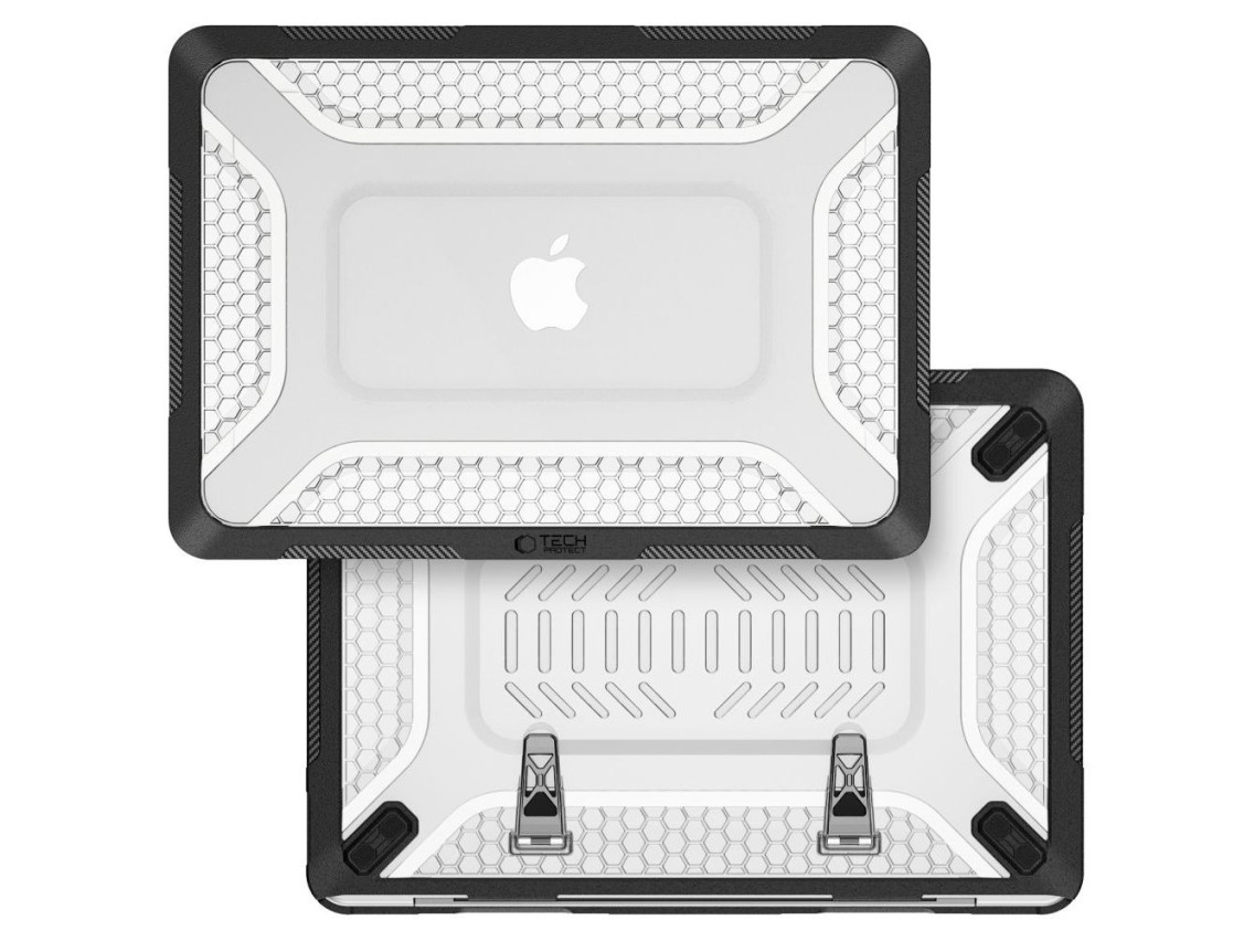 Capa Tech-Protect Kevlar Pro para MacBook Neo 13" 2026 - Preta e Transparente
