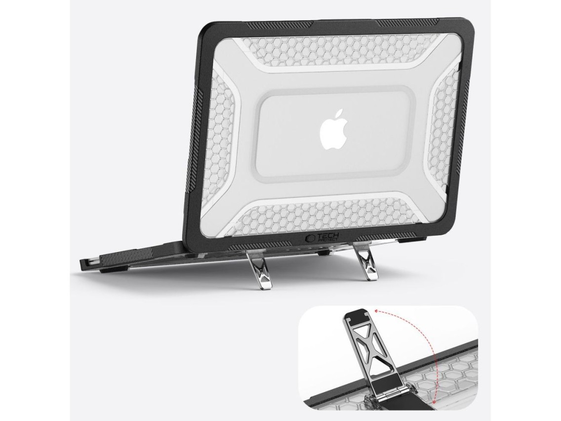 Funda Tech-Protect Kevlar Pro para MacBook Neo de 13" (2026) - Negra y transparente