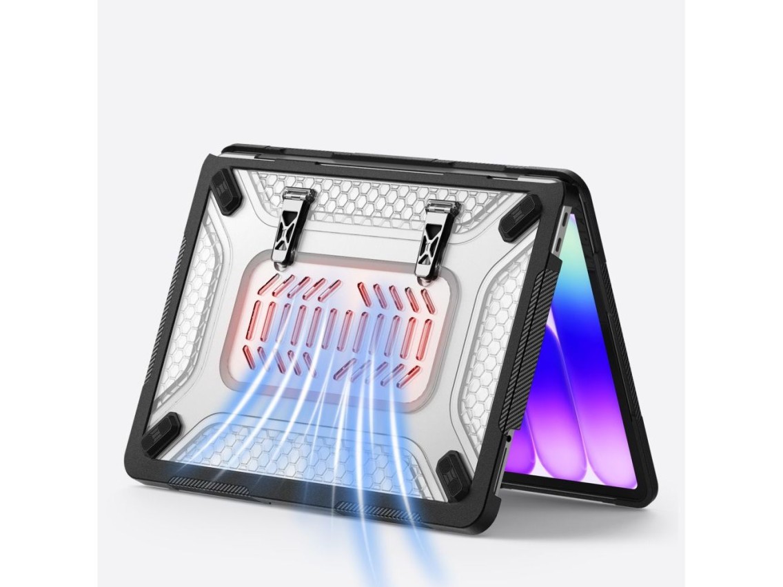 Capa Tech-Protect Kevlar Pro para MacBook Neo 13" 2026 - Preta e Transparente