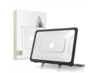 Tech-Protect Kevlar Pro Case for MacBook Neo 13" 2026 - Black and Clear