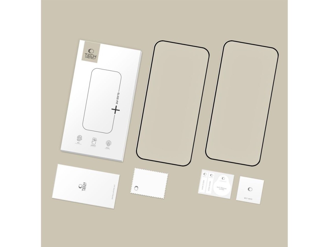 Tech-Protect Glass Fit+ 2-Pack Tempered Glass for Xiaomi 17T Pro - Black