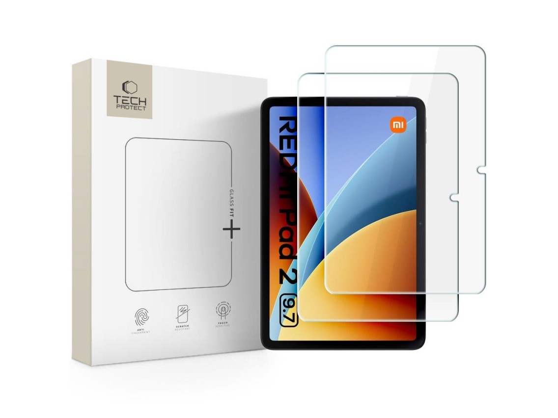 Tech-Protect Glass Fit+ 2-Pack Tempered Glass for Xiaomi Redmi Pad 2 9.7"