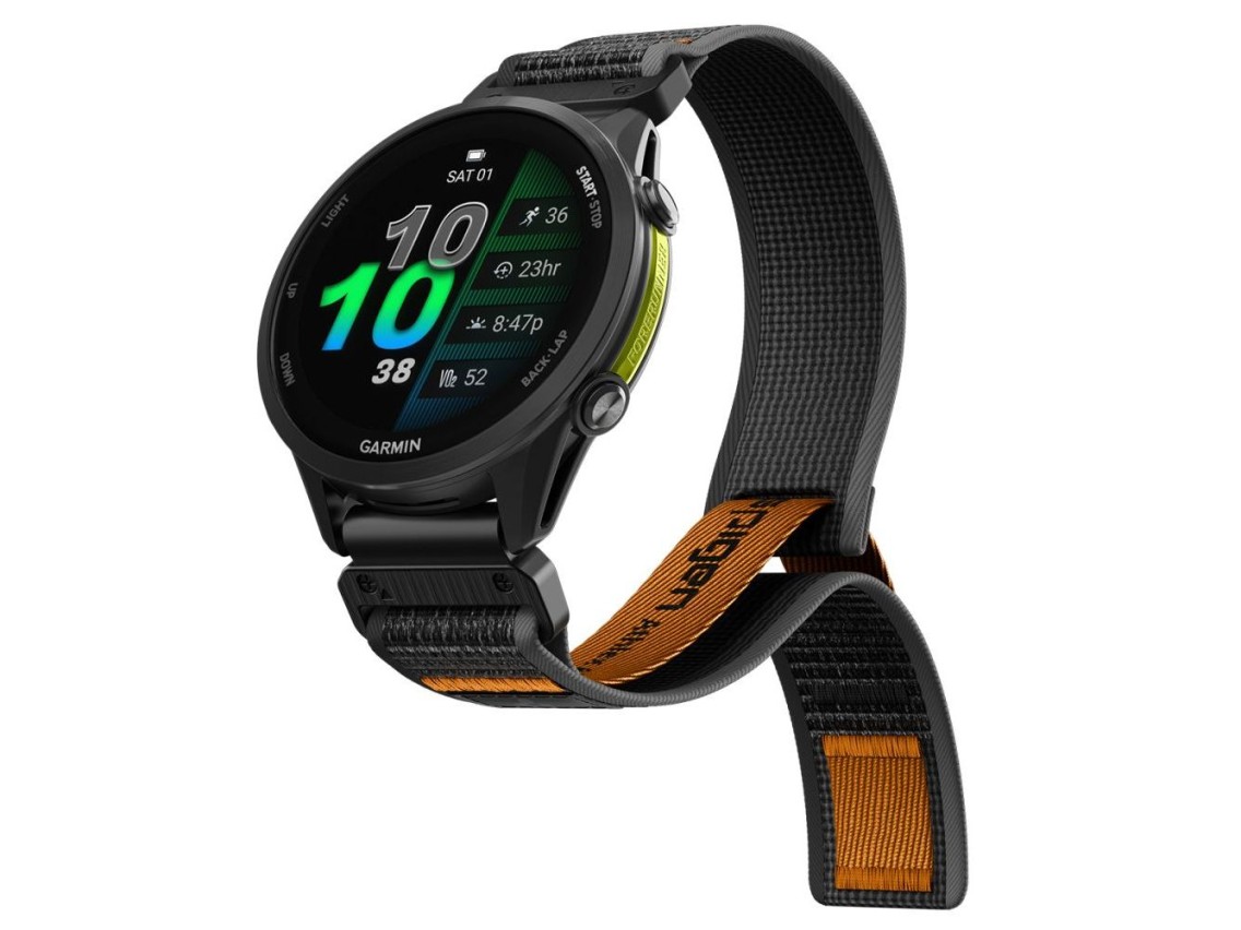 Cinta Spigen Athlex Air para Garmin QuickFit 22mm - Preta e Laranja