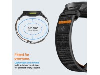 Cinta Spigen Athlex Air para Garmin QuickFit 22mm - Preta e Laranja