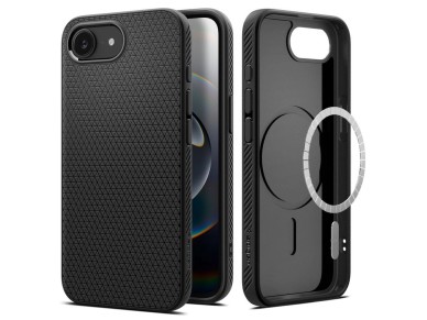Capa Spigen Liquid Air Mag MagSafe para iPhone 16e / 17e - Preto Fosco