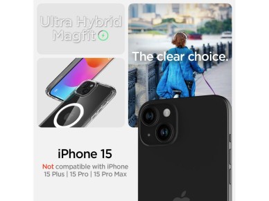 Funda Spigen Ultra Hybrid Mag Case con MagSafe para iPhone 15 - Blanca Funda Spigen Ultra Hybrid Mag Case con MagSafe para iPhone 15 - Blanca
