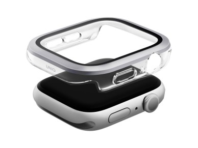 Uniq Voute tempered glass case for Apple Watch 10 46 mm - silver Uniq Voute tempered glass case for Apple Watch 10 46 mm - silver