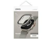 Capa Uniq Voute com vidro temperado para Apple Watch Ultra 49 mm - prata Capa Uniq Voute com vidro temperado para Apple Watch Ultra 49 mm - prata