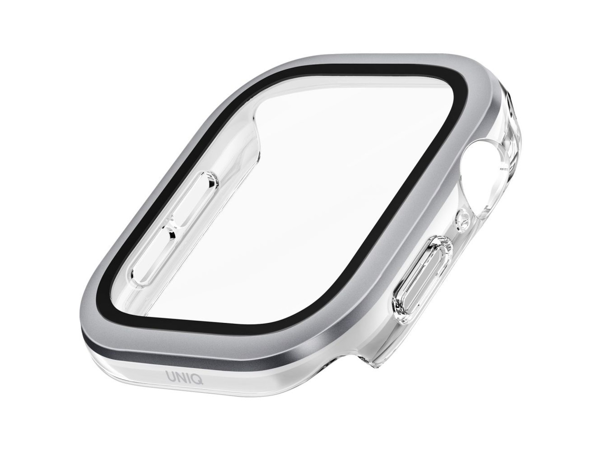 Uniq Voute tempered glass case for Apple Watch 10 46 mm - silver