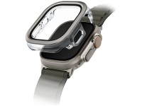 Funda Uniq Voute con cristal templado para Apple Watch Ultra de 49 mm - plateada