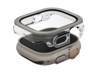 Capa Uniq Voute com vidro temperado para Apple Watch Ultra 49 mm - prata Capa Uniq Voute com vidro temperado para Apple Watch Ultra 49 mm - prata