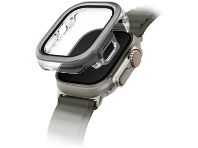 Funda Uniq Voute con cristal templado para Apple Watch Ultra de 49 mm - plateada Funda Uniq Voute con cristal templado para Apple Watch Ultra de 49 mm - plateada
