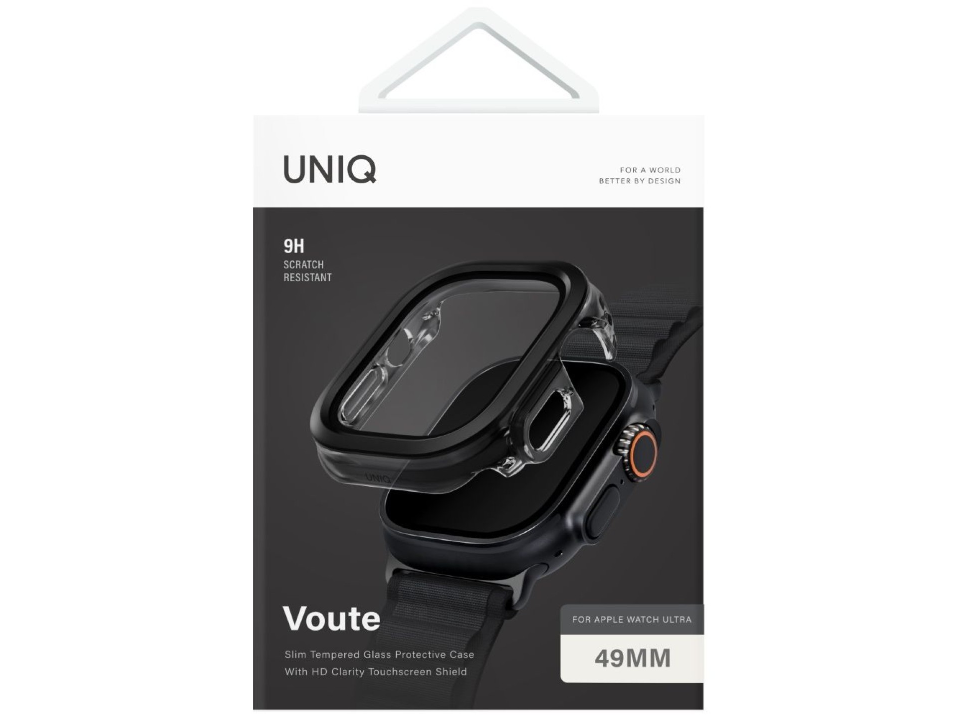 Capa de vidro temperado Uniq Voute para Apple Watch Ultra 49mm - Preta