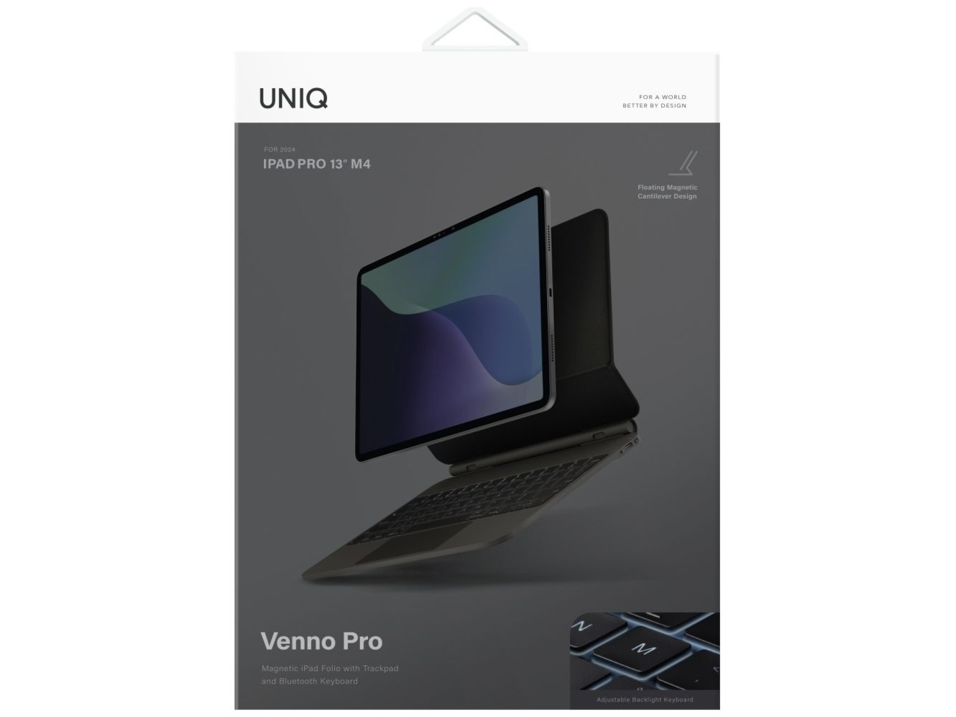Capa inteligente magnética Uniq Venno Pro com teclado para iPad Air 13