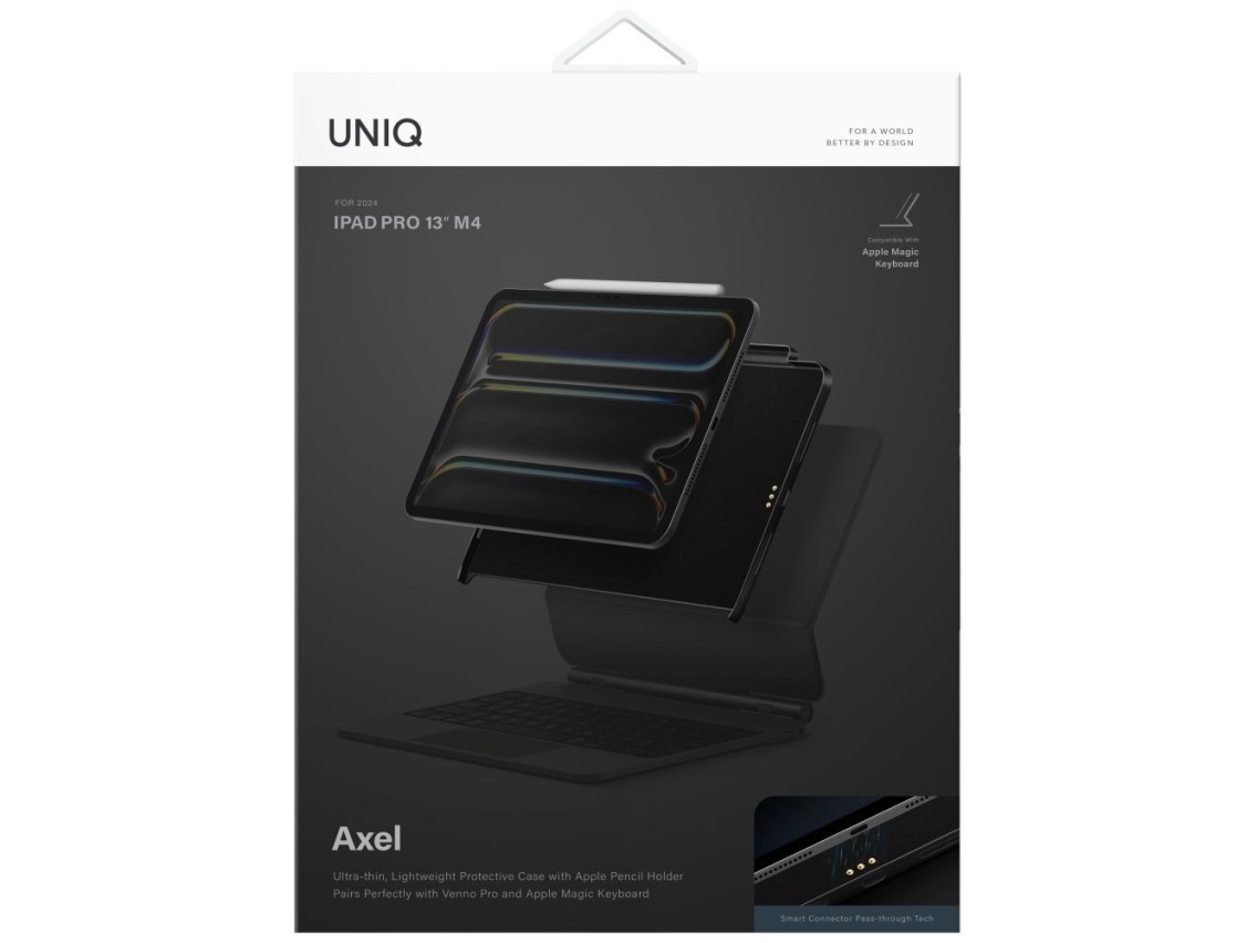 Capa Uniq Axel para iPad e iPad Pro 13" M4 2024 / M5 2025 - preta