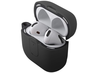 Capa Uniq Clyde Lock para AirPods 4 - Preta Capa Uniq Clyde Lock para AirPods 4 - Preta