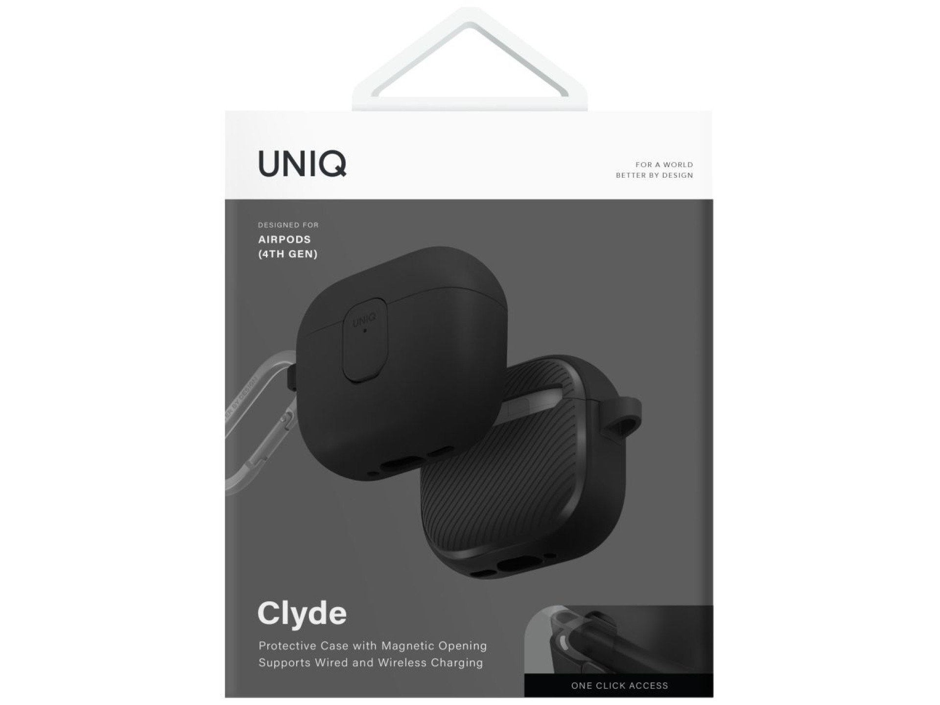 Capa Uniq Clyde Lock para AirPods 4 - Preta