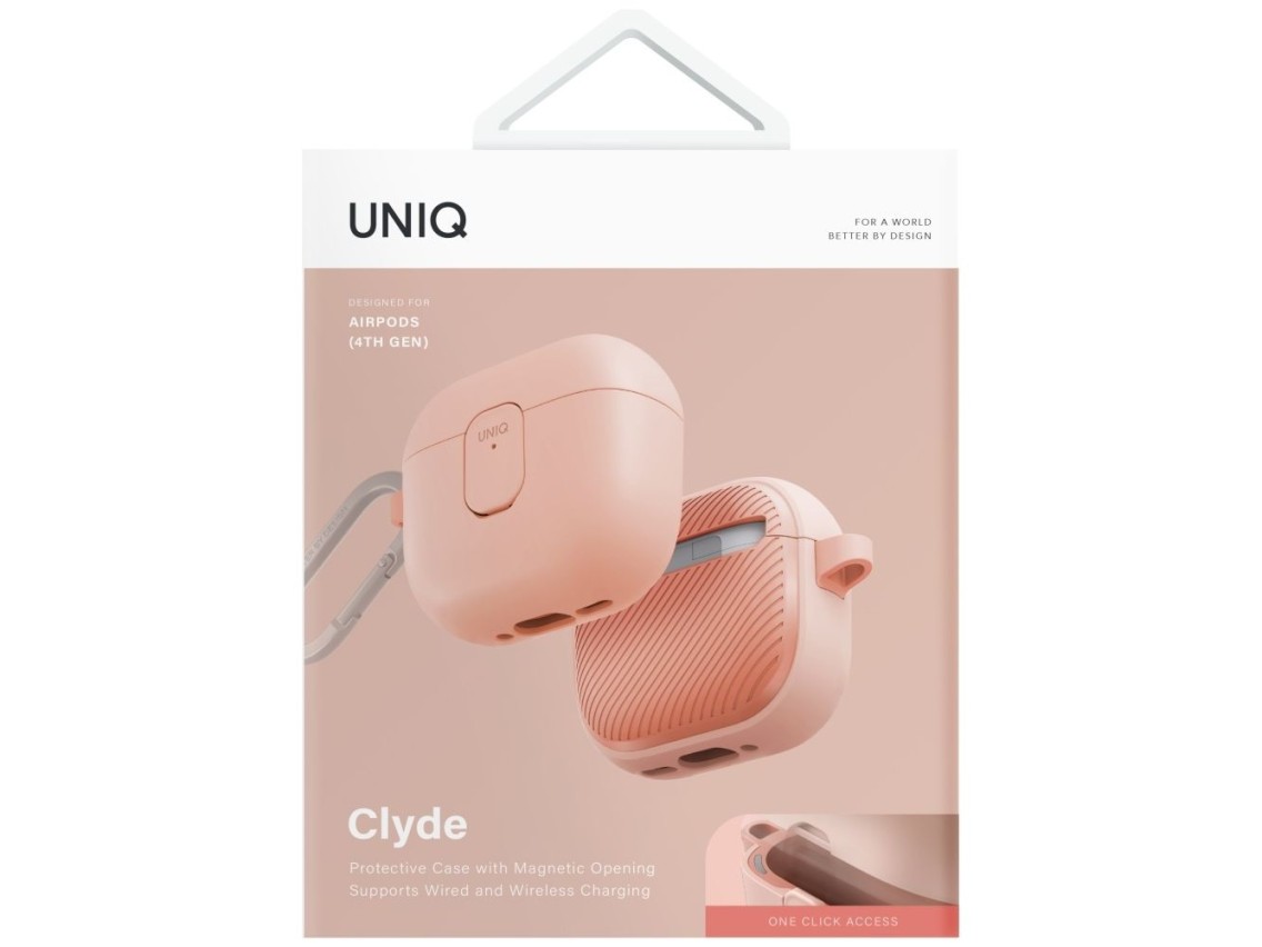 Uniq Clyde Lock Case for AirPods 4 - Pink