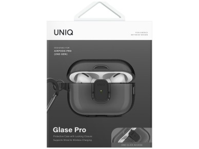 Uniq Glase Pro Case for AirPods Pro 2 - Black Uniq Glase Pro Case for AirPods Pro 2 - Black