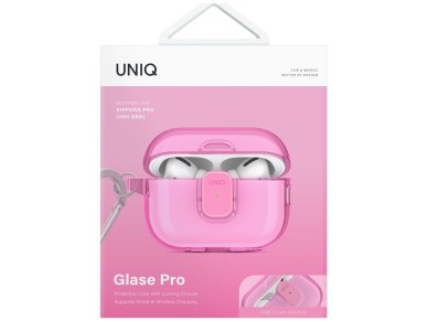 Funda Uniq Glase Pro para AirPods Pro 2 - Rosa