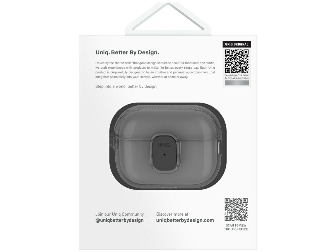 Capa Uniq Glase Pro para AirPods Pro 2 - Rosa