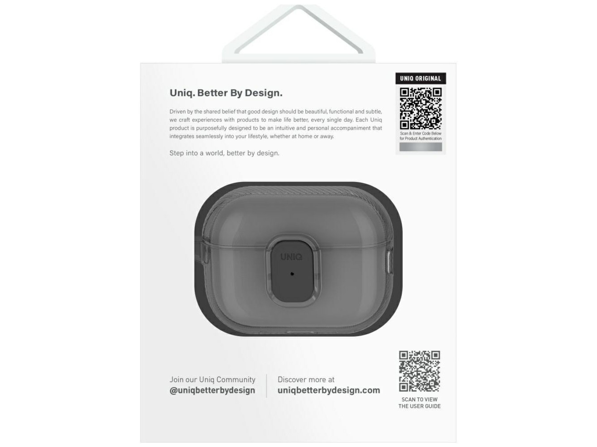 Capa Uniq Glase Pro para AirPods Pro 2 - Rosa