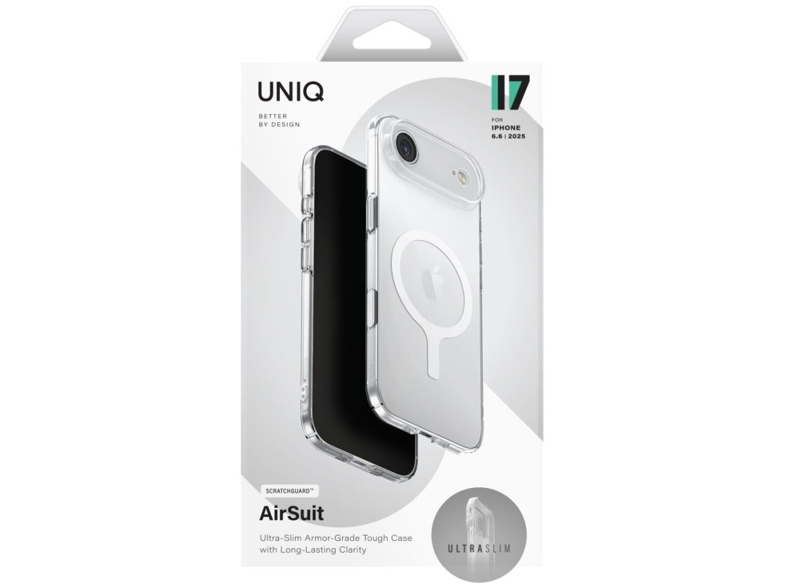 Funda Uniq Airsuit para iPhone 17 Air con carga Magclick - Transparente