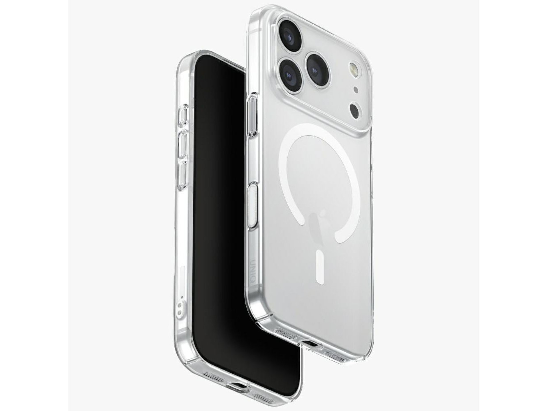 Capa de carregamento Uniq Airsuit Magclick para iPhone 17 Pro - Transparente