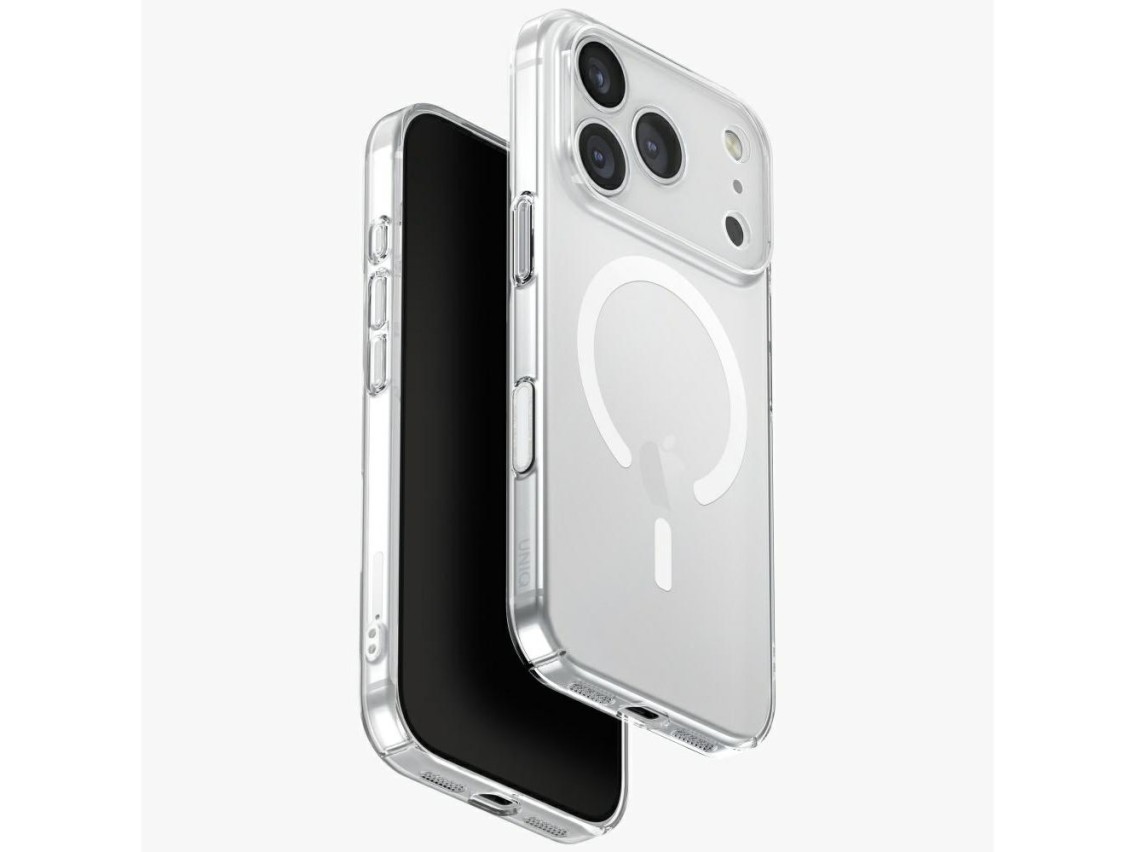 Capa de carregamento Uniq Airsuit Magclick para iPhone 17 Pro - Transparente