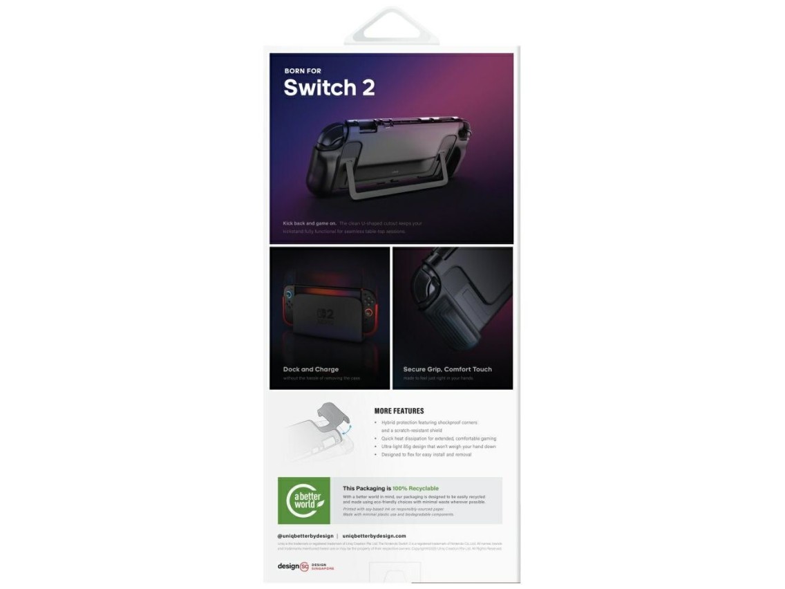 Funda Uniq Hybrid Bytearmor para Nintendo Switch 2 - negra