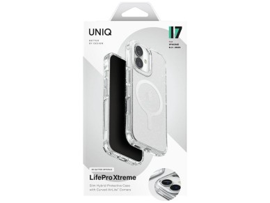 Uniq LifePro Xtreme Magclick Charging Case for iPhone 17 - Transparent-Glitter Uniq LifePro Xtreme Magclick Charging Case for iPhone 17 - Transparent-Glitter