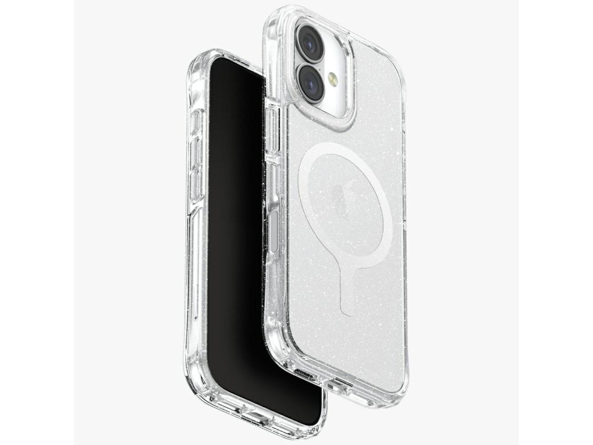 Capa de carregamento Uniq LifePro Xtreme Magclick para iPhone 17 - Transparente com Glitter