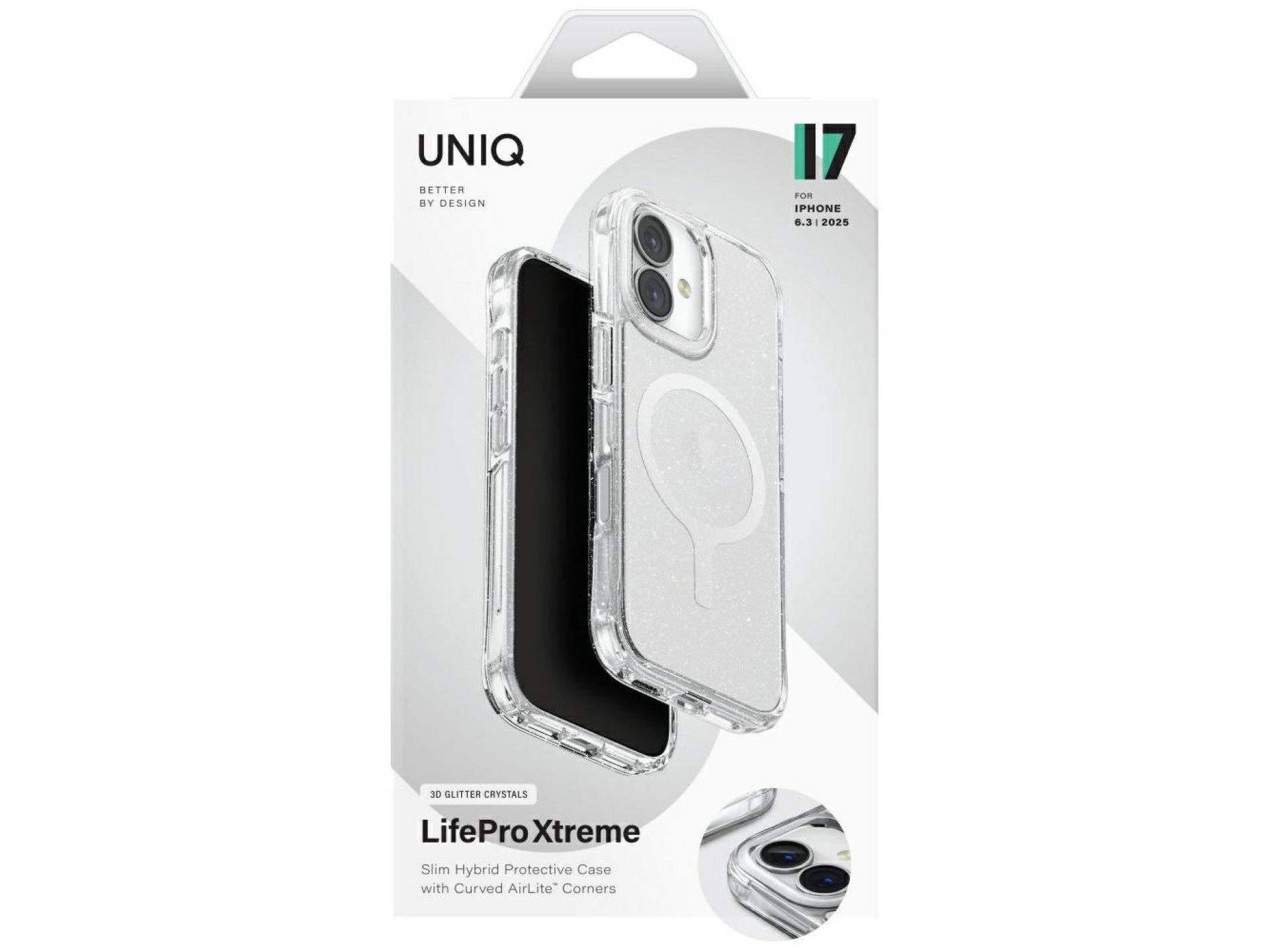 Uniq LifePro Xtreme Magclick Charging Case for iPhone 17 - Transparent-Glitter