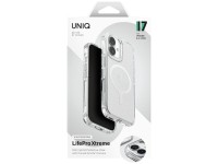 Capa de carregamento Uniq LifePro Xtreme Magclick para iPhone 17 - Transparente com Glitter Capa de carregamento Uniq LifePro Xtreme Magclick para iPhone 17 - Transparente com Glitter