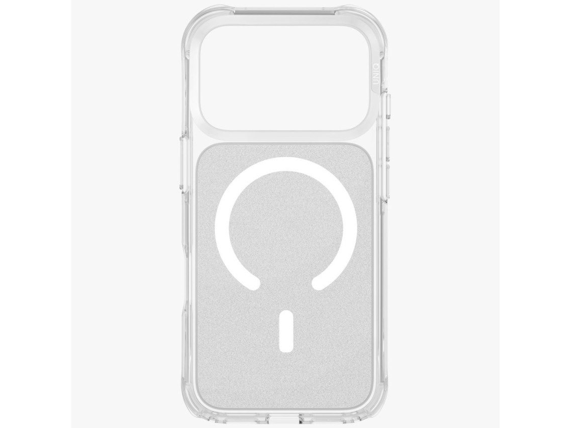 Capa de carregamento Uniq LifePro Xtreme Magclick para iPhone 17 Pro - Transparente com Glitter