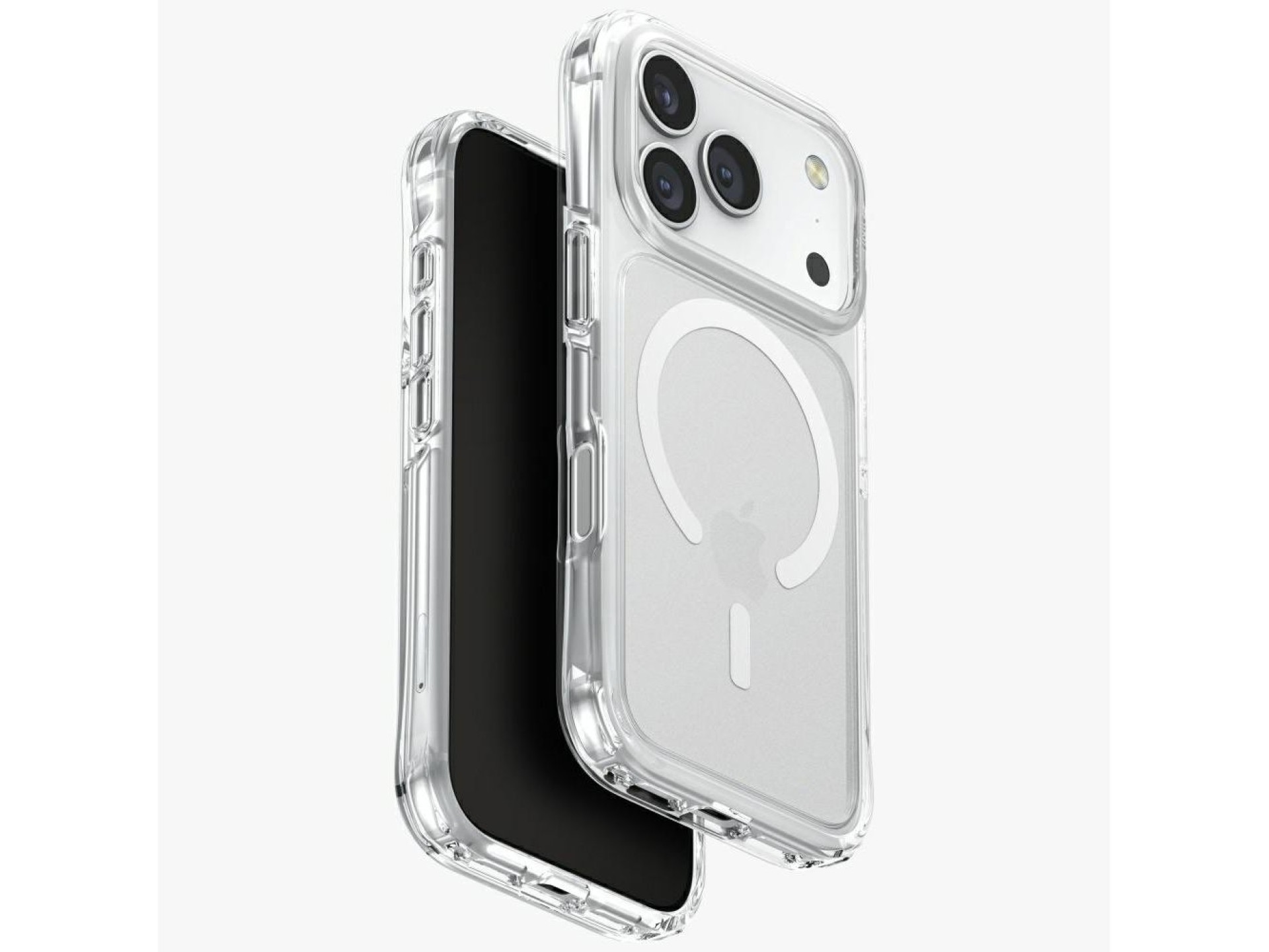 Capa de carregamento Uniq LifePro Xtreme Magclick para iPhone 17 Pro - Transparente com Glitter