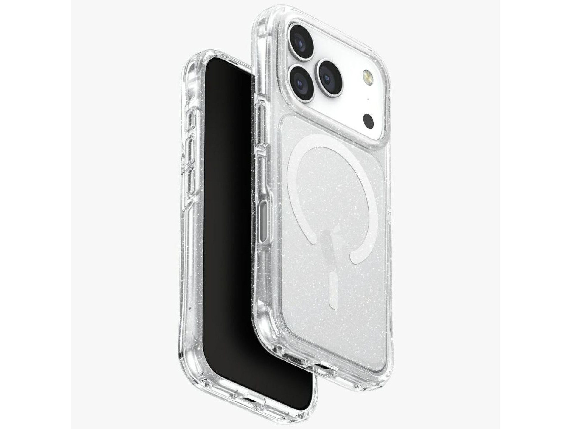 Uniq LifePro Xtreme Magclick Charging Case for iPhone 17 Pro - Clear-Glitter