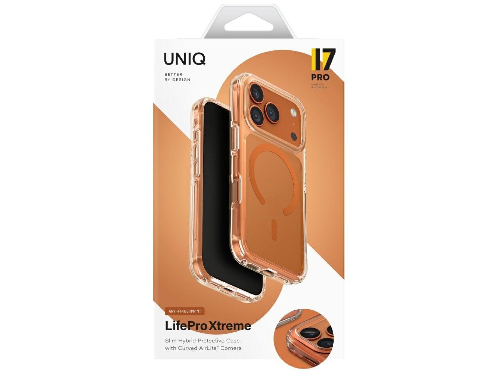 Funda de carga Uniq LifePro Xtreme Magclick para iPhone 17 Pro - Naranja